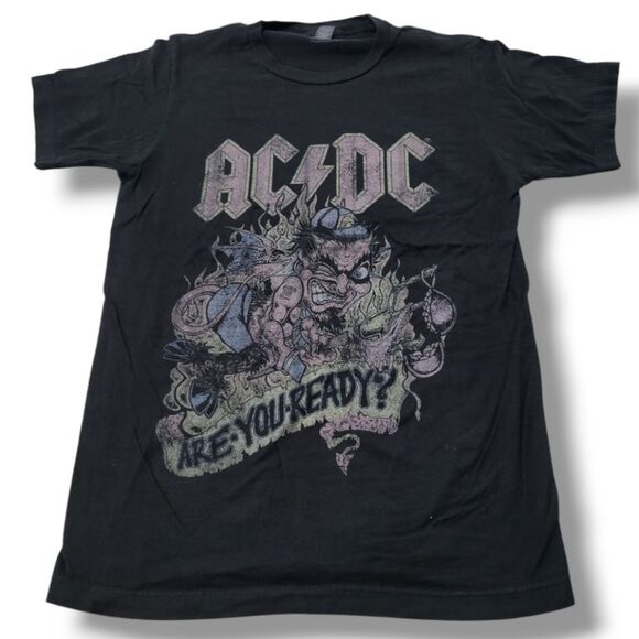AC DC Shirt Size Small AC DC Band Tee Rock & Roll Tee AC DC Graphic Print Shirt - Picture 1 of 7